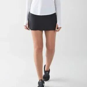 Lululemon Black Circuit Breaker Pleated Mini Skirt - 6